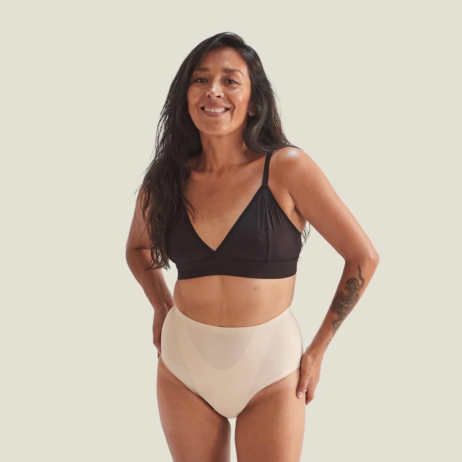 DryTech Midi Brief - Light Leaks & Incontinence - Light Nude | WUKA