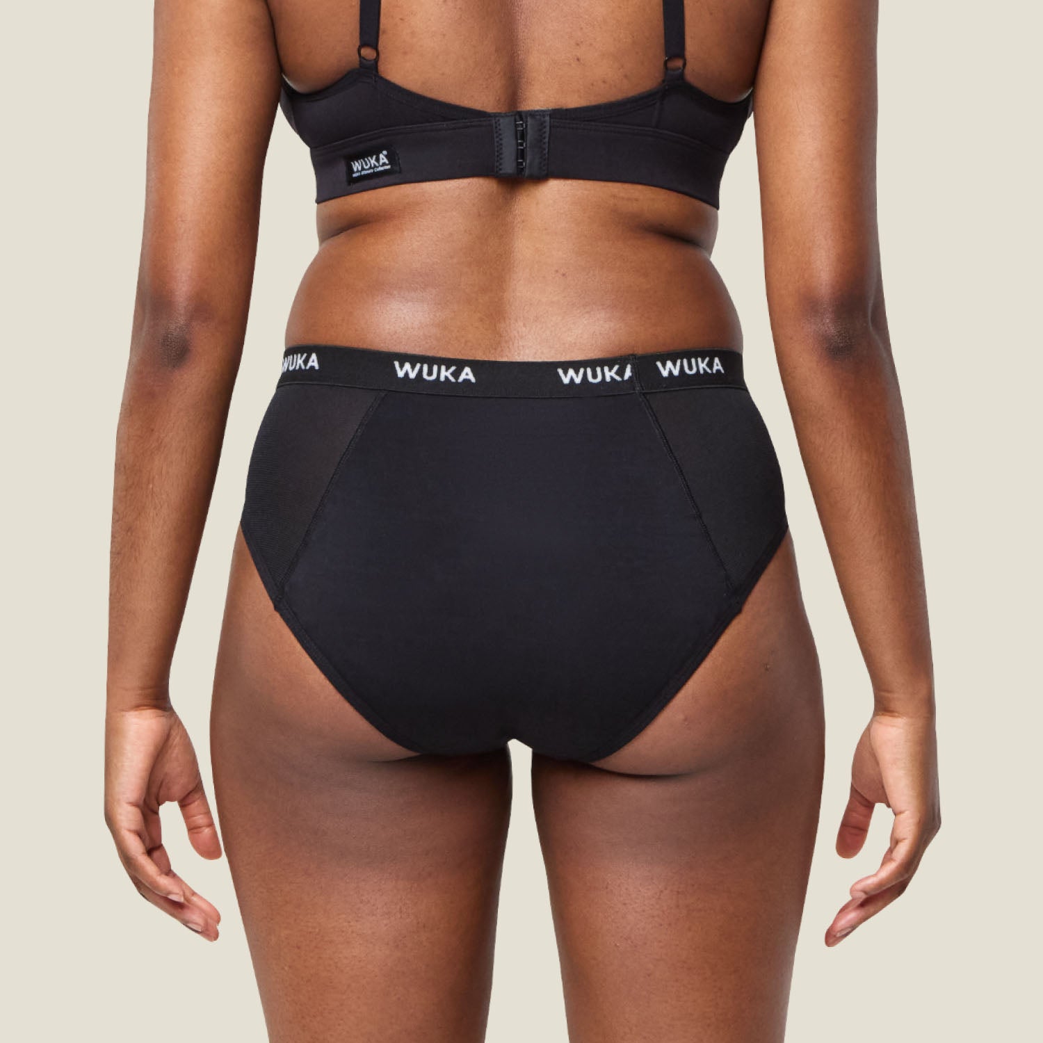 Back view of WUKA Ultimate™ Midi Brief - Medium flow highlighting full coverage design and discreet period protection.