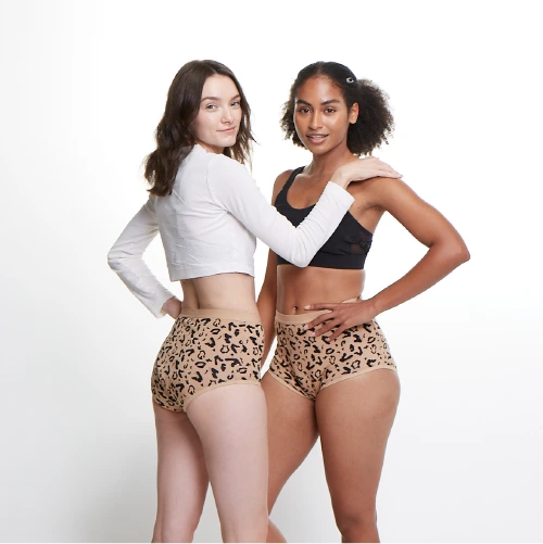 WUKA Leopard Print High Waist Heavy Overnight