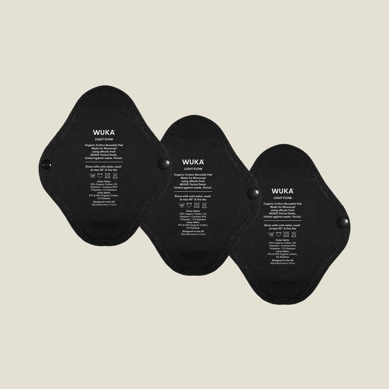 WUKA Reusable Panty Liners - Light Flow