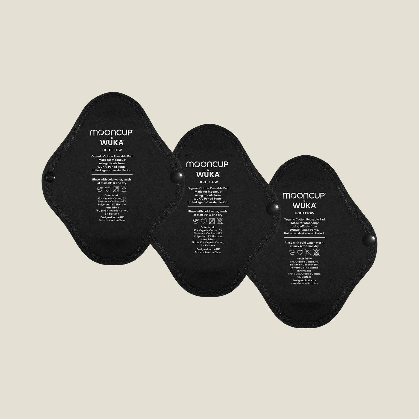 Mooncup x WUKA Reusable Daily Liners Light - 3 Pack