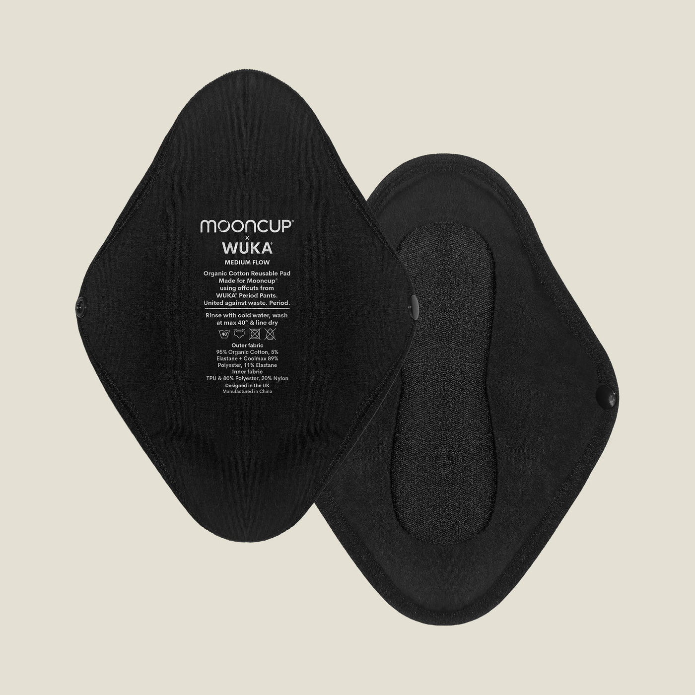 WUKA Reusable Period Pads Medium - 2 Pack