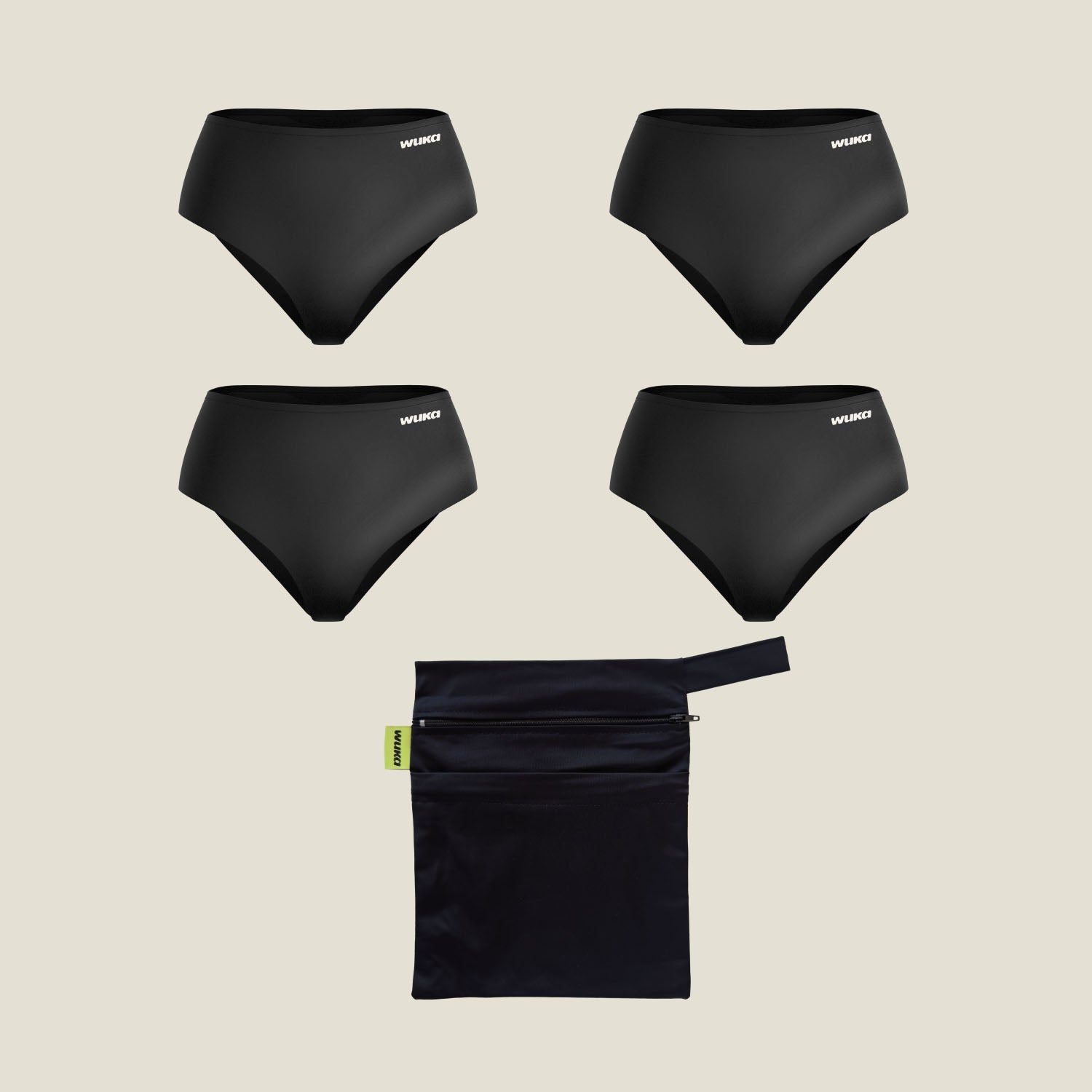 4 WUKA Period Stretch School Set + Wet Bag