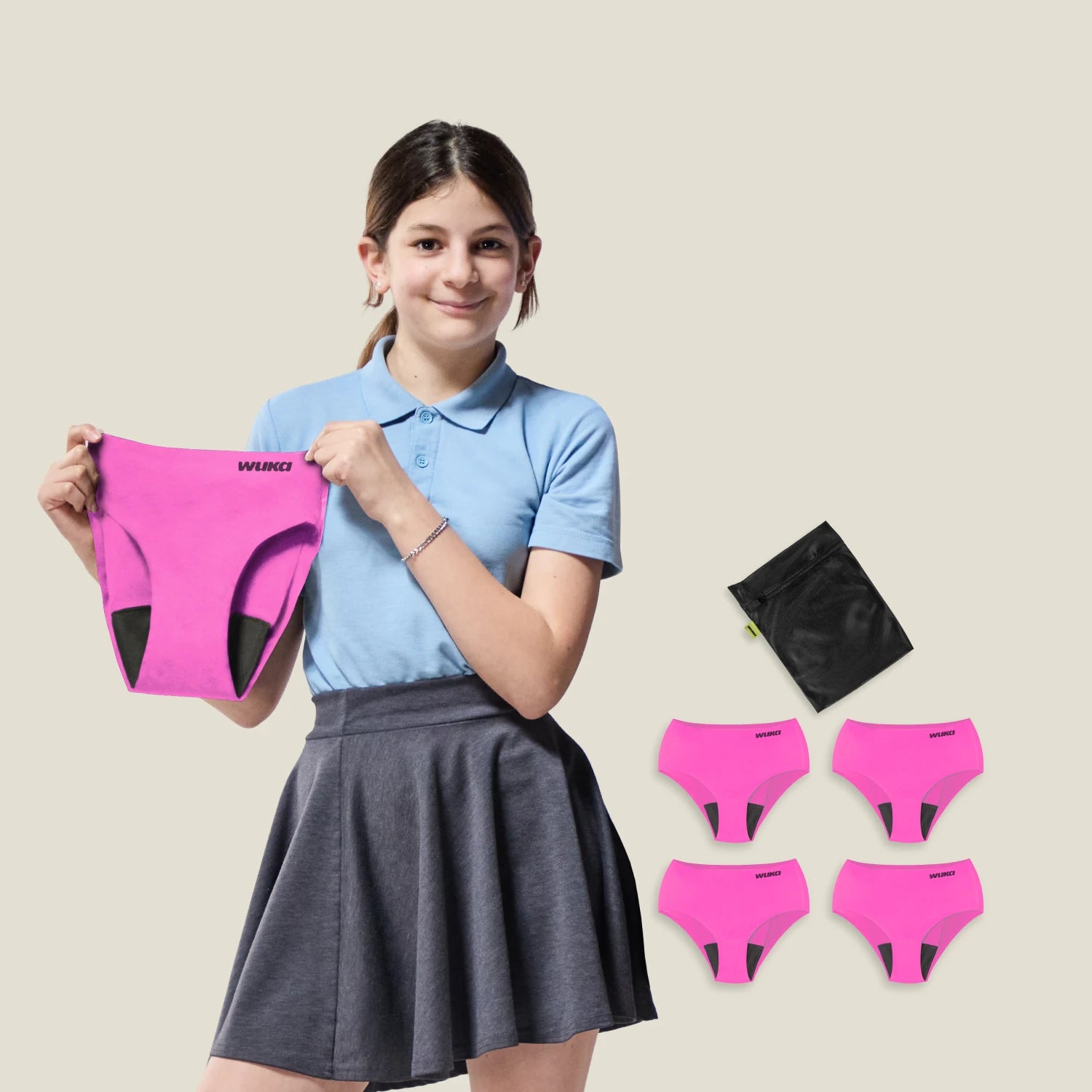 WUKA Period School Set - 2 Day - Heavy - Pinkest Pink
