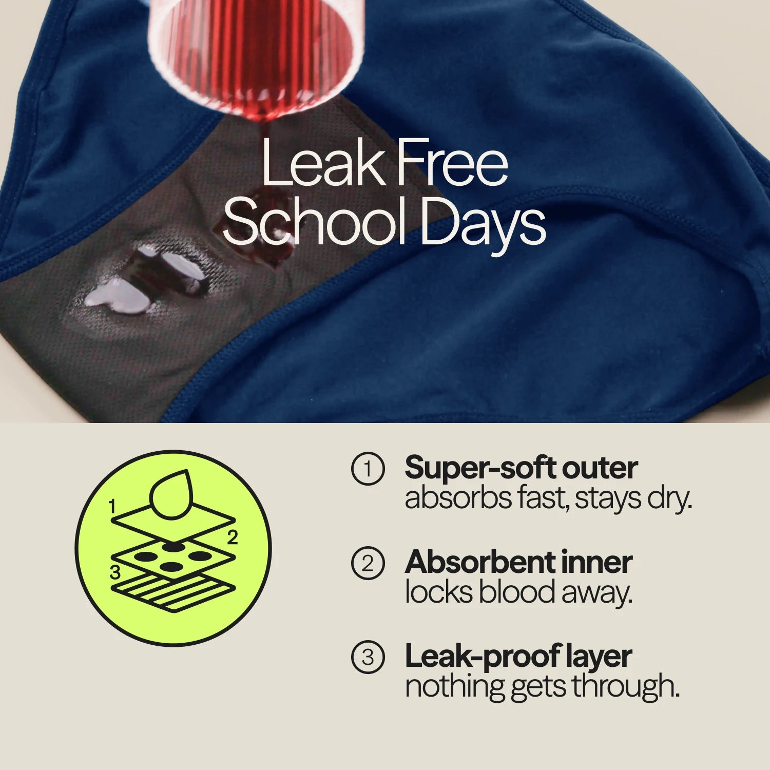 WUKA Period School Set - 1 Day & Night - Super - Navy