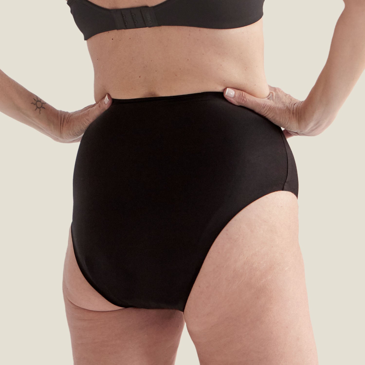 下着・アンダーウェア wakaba DryTech High Waist Underwear- Light Leaks & Incontinence - Black