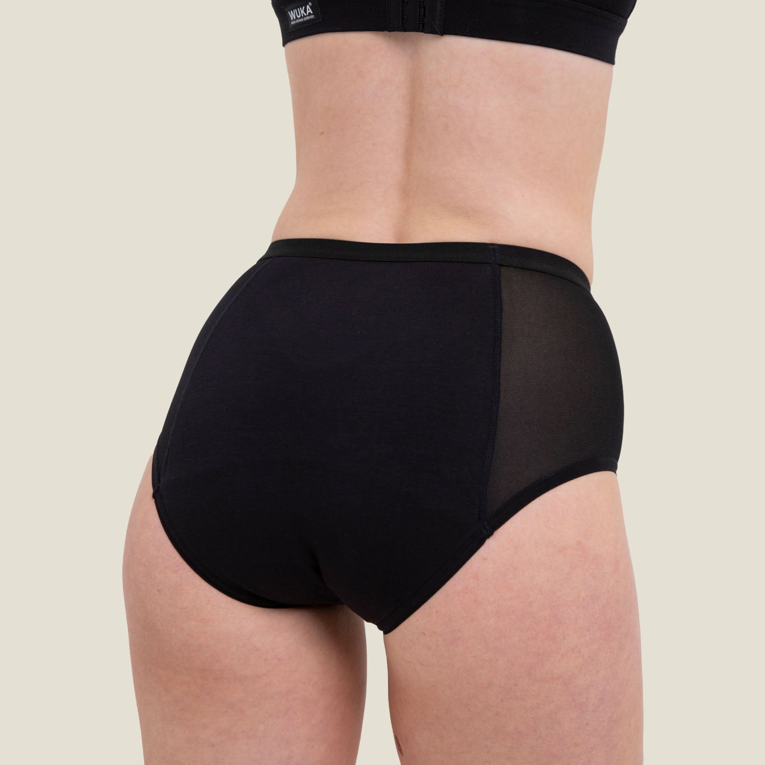 Back view of WUKA Ultimate™ High Waist period underwear, showing the smooth, seamless finish and full back coverage.