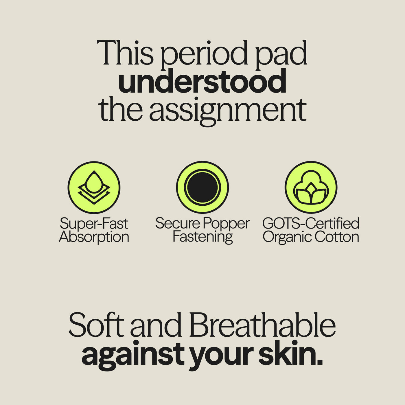 WUKA Reusable Period Pads Medium - 2 Pack
