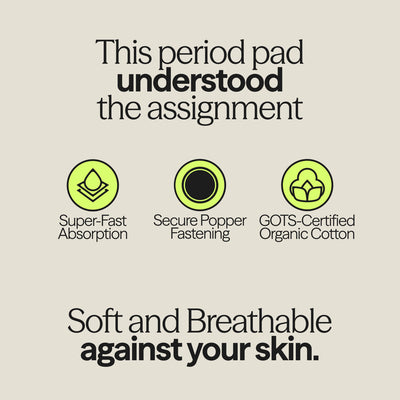 WUKA Reusable Period Pads Medium - 2 Pack