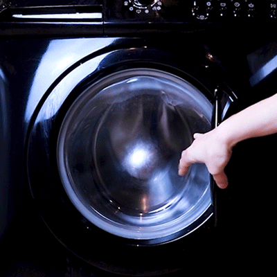 putting period pants in a washing machine