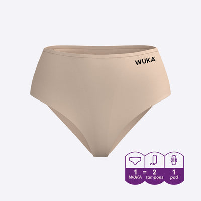 Stretch Seamless Midi Brief Style - Light  Absorbency - Light Nude - Size 2 - 3D Render