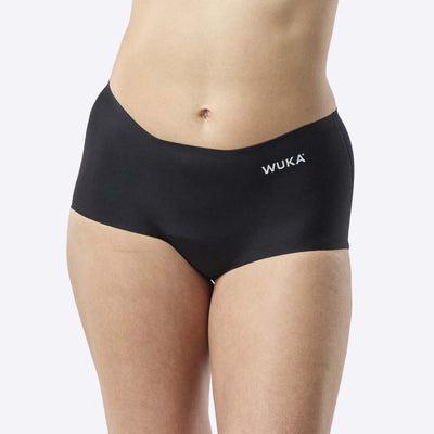 WUKA Stretch Boxer Short Teen Style 7 Pack Heavy Absorbency Black Colour Front Size 1