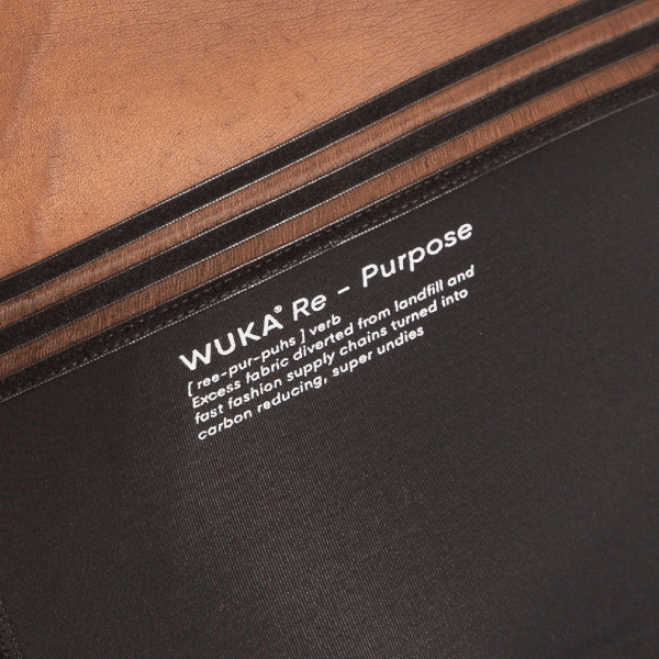 WUKA Re-Purpose High Waist Period Pants Style Heavy Flow Black Colour Detail