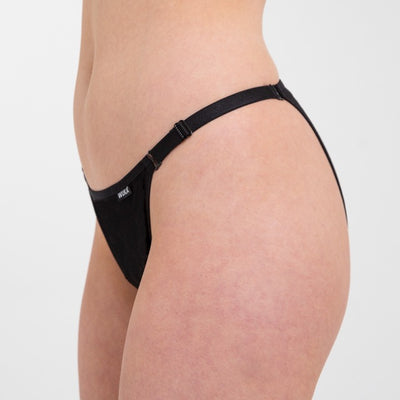 WUKA Flex Detachable Bikini Period Pants Style Medium Flow Black Colour side angle