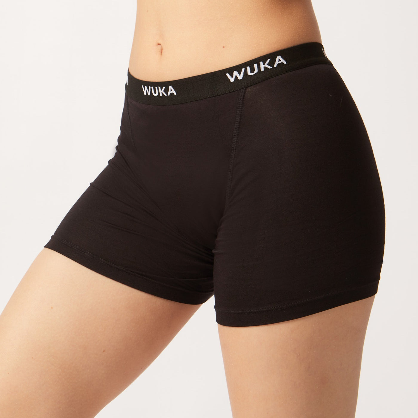 WUKA Ultimate Boxer Shorts Period Pants Style Medium Flow Black Colour Side