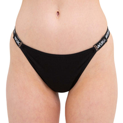 WUKA Flex Logo Bikini Period Pants Style Heavy Flow Black Colour Front
