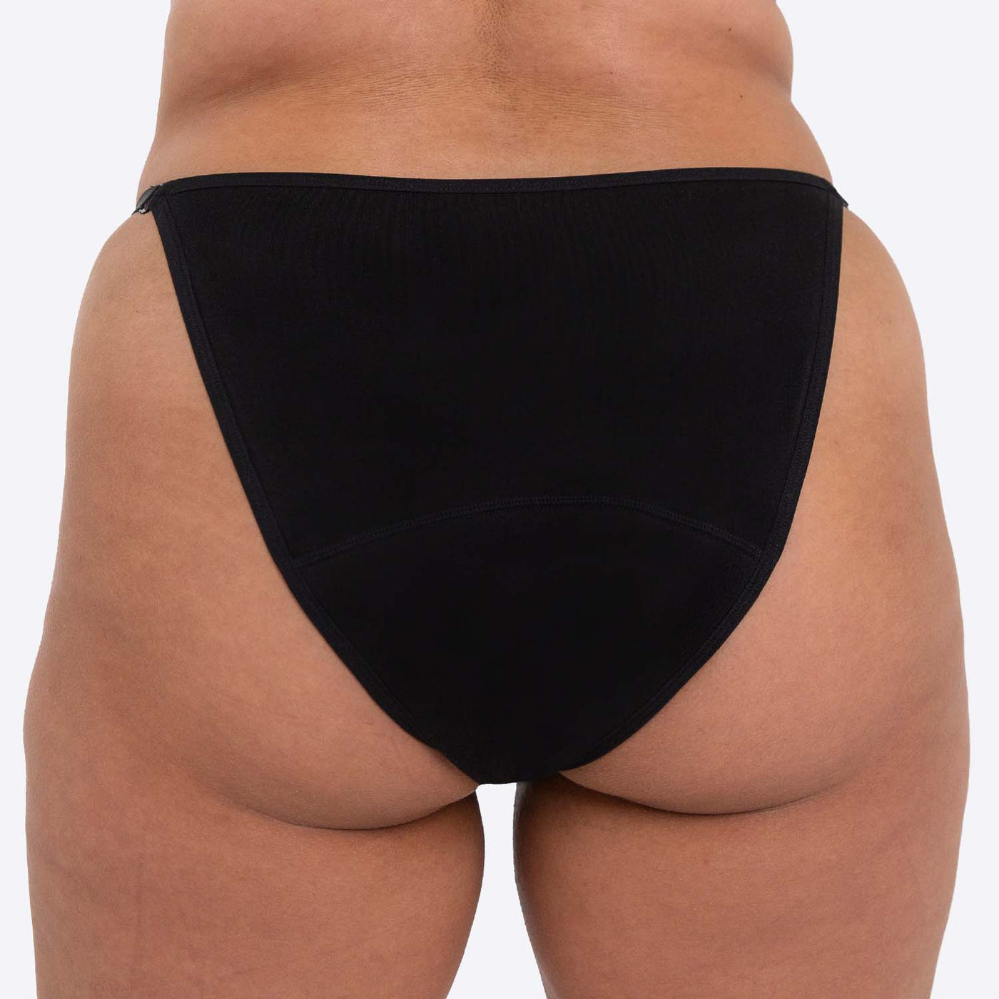 WUKA Flex Logo Bikini Period Pants Style Medium Flow Black Colour Back Large Model