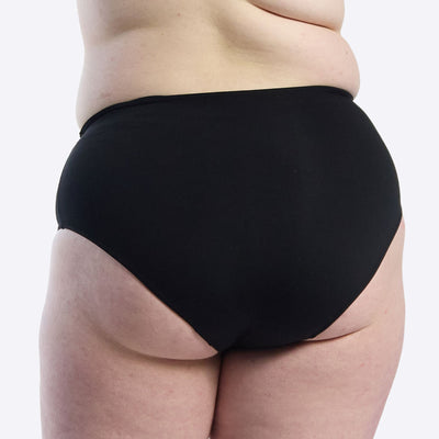 New WUKA leak-proof period high waist swimwear in Black - back view - Light/Medium flow