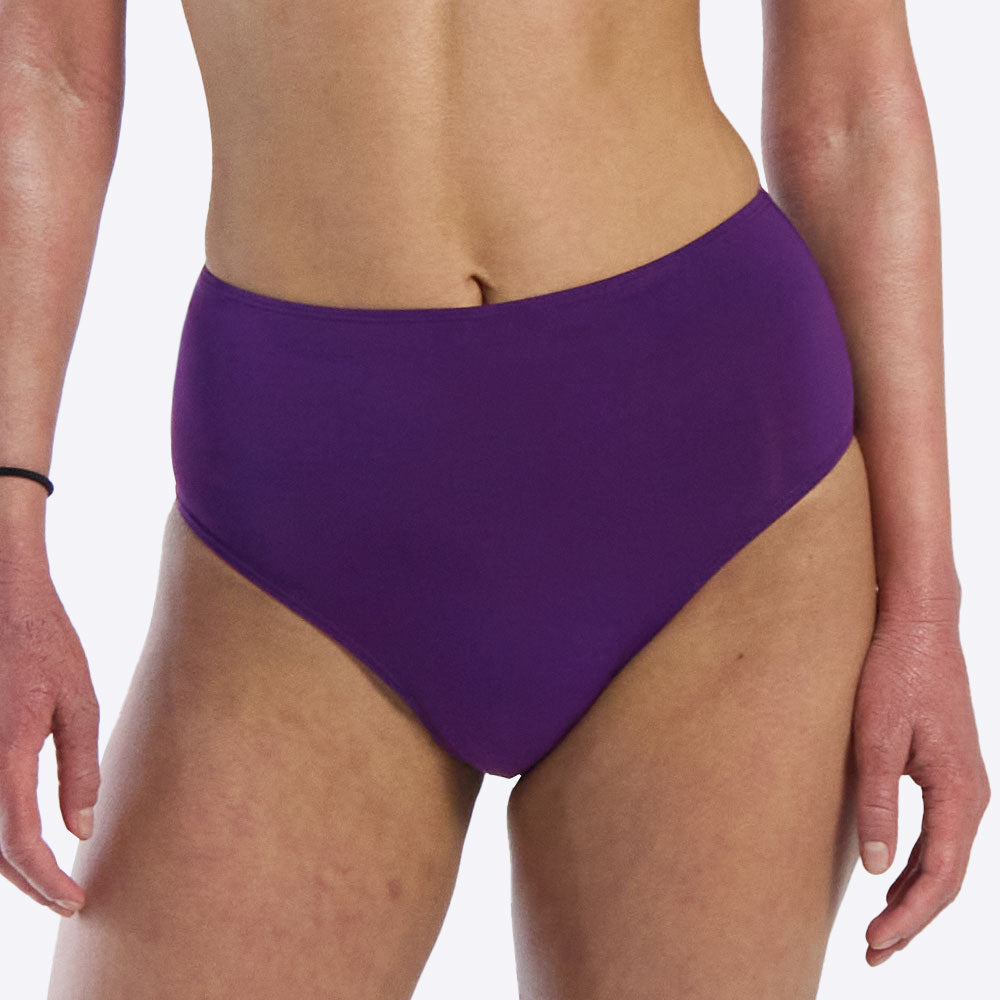 WUKA Period Swim High Waist Style Light Flow Purple Colour Front