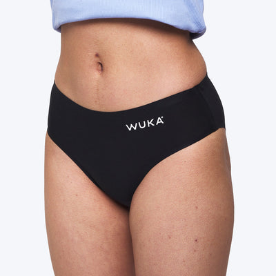 WUKA Teen Stretch Seamless Period Pants Style Heavy Flow Black Colour Side